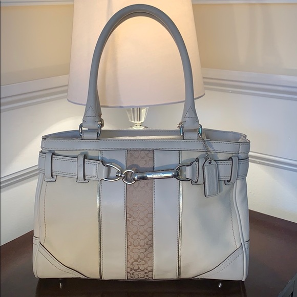 Coach Handbags - Coach Hampton Signature Satchel